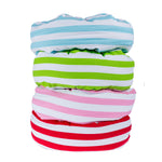 Striped Pleated Round Floor Cushion | 40cm x 40cm | Blue