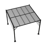 Breeins 3m X 3m Garden Pergola With Retractable Canopy, Uv & Water-resistant Canopy Pa-coated Polyester Roof,Heavy-duty Steel Frame Patio Gazebo