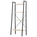 4-tier Minimalistic Ladder Shelf Unit Steel Frame Display | One Size | Beige