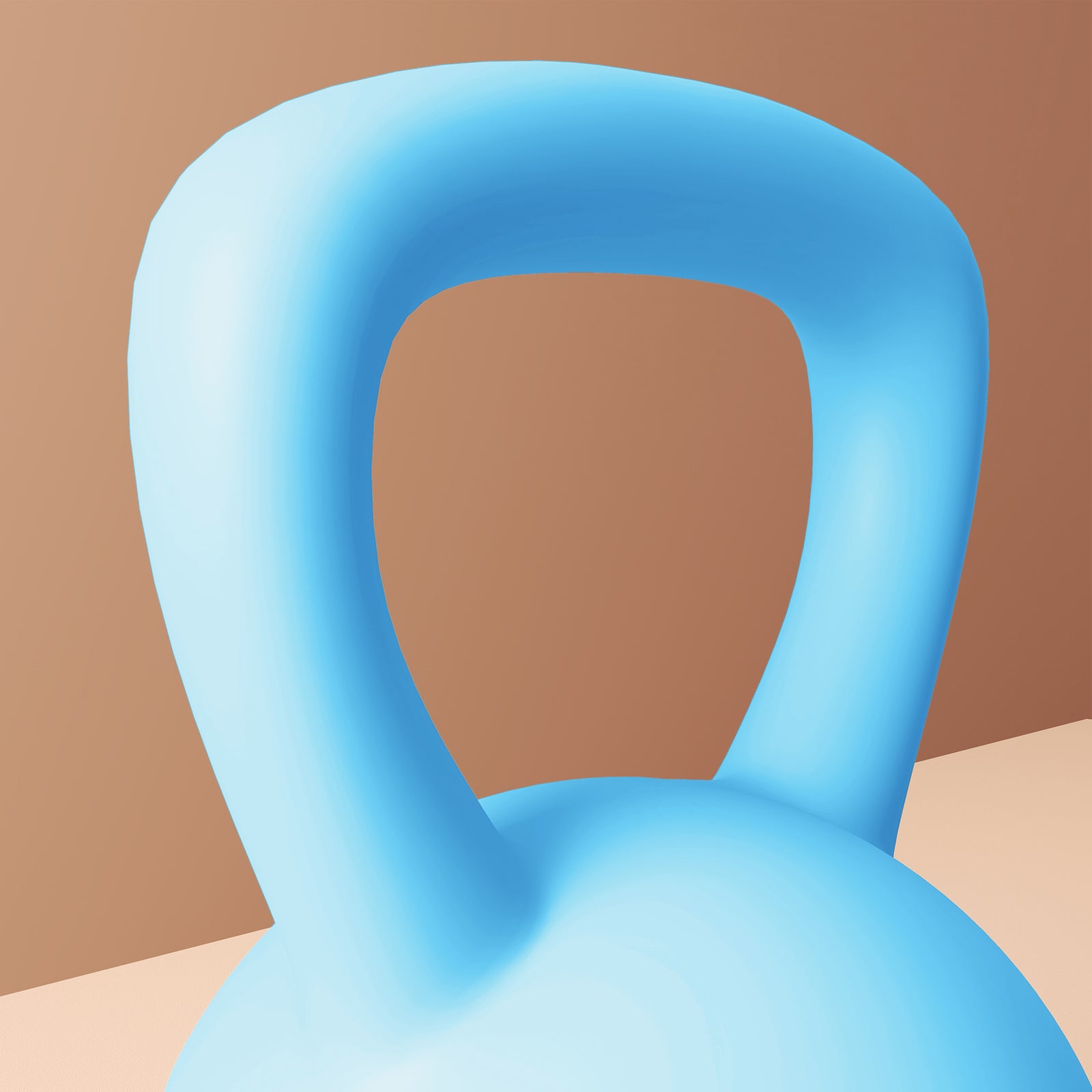 Kettlebell W/ Soft Body, Non-slip Handle | 8kg | Light Blue