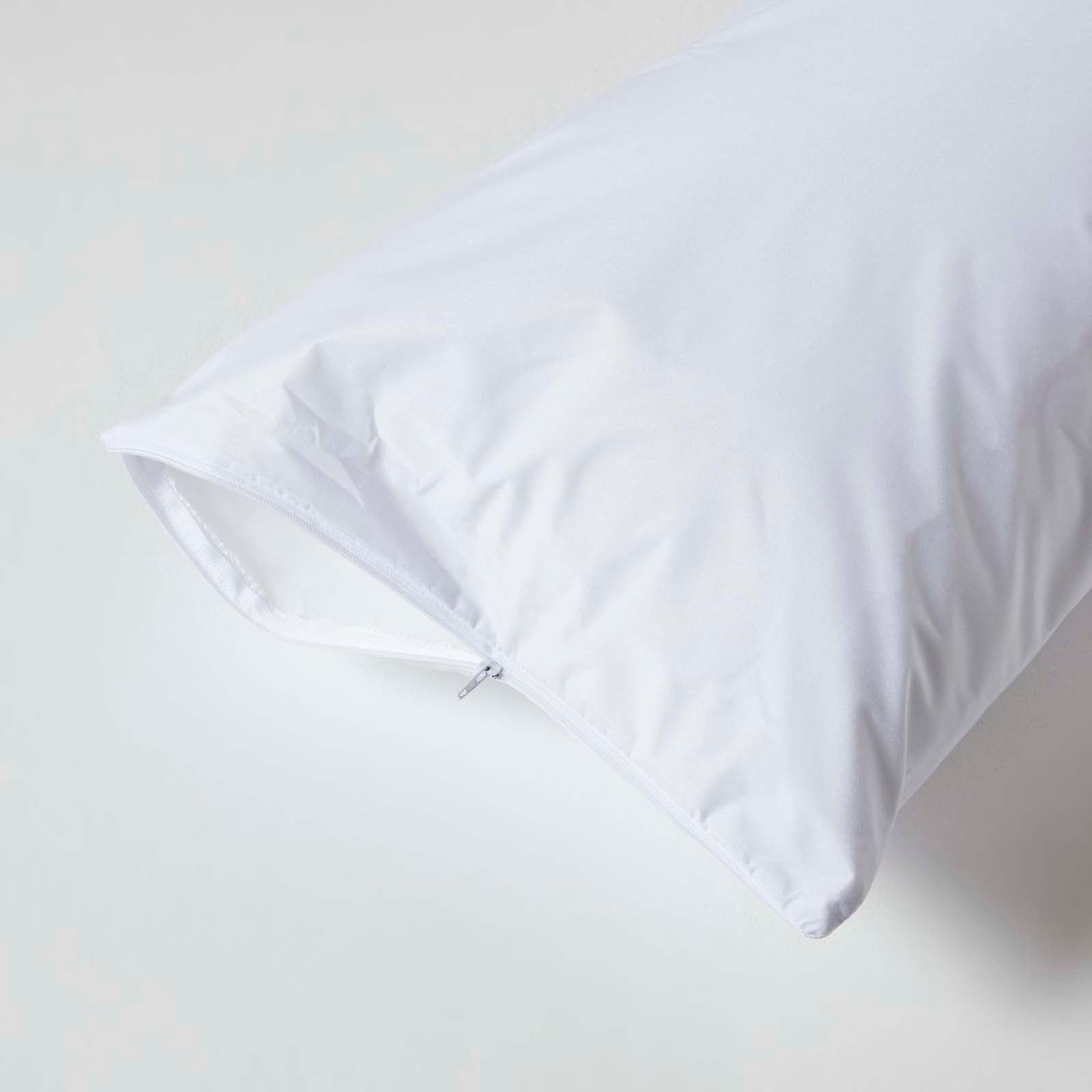 Waterproof Pillow Protectors, Pack Of 4 | 40 x 80cm | White