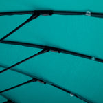 2.7m Cantilever Shanghai Parasol W/ Crank & Cross Base | Turquoise
