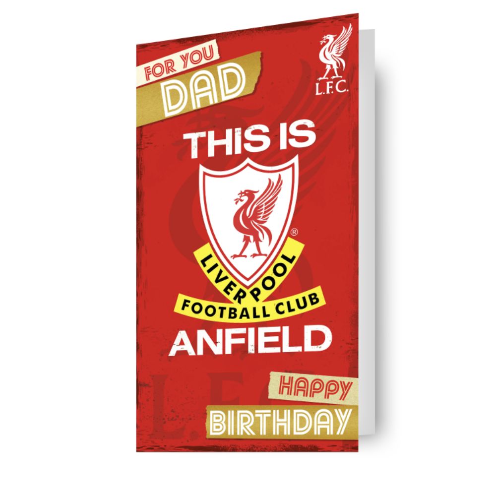 Liverpool FC Dad Birthday Card Official Product