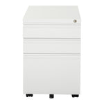 3 Drawer File Cabinet Lockable Metal Filling Cabinet | One Size | White