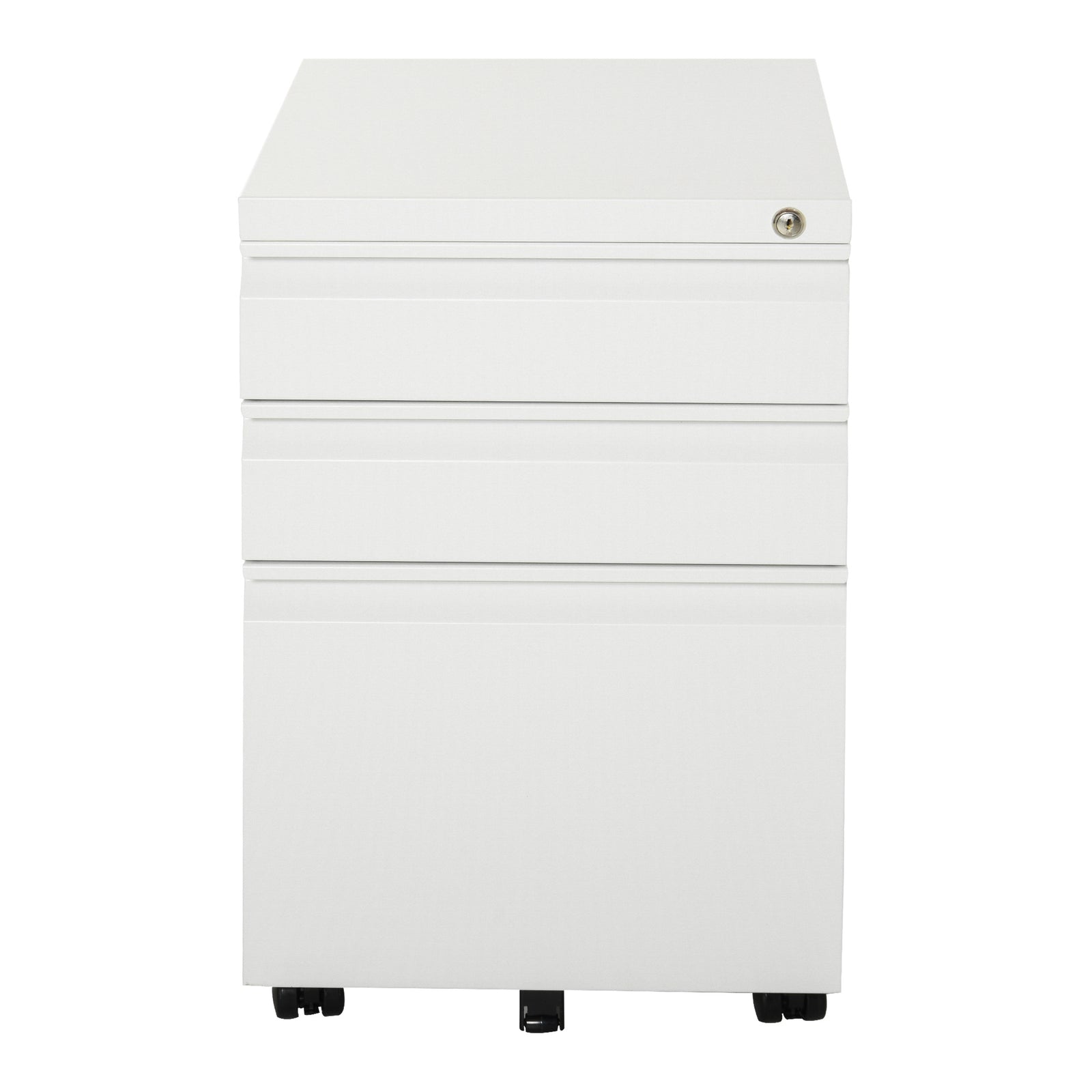 3 Drawer File Cabinet Lockable Metal Filling Cabinet | One Size | White