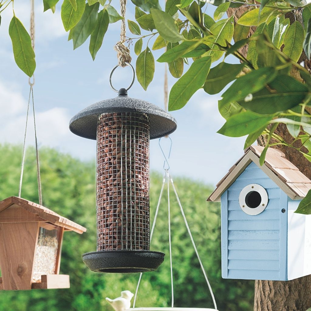 Steel Small Peanut Feeder | Black