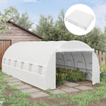 6x3x2m Greenhouse Replacement Cover - Tunnel | White