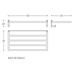 Towel Rack, Chrome, Micra Collection