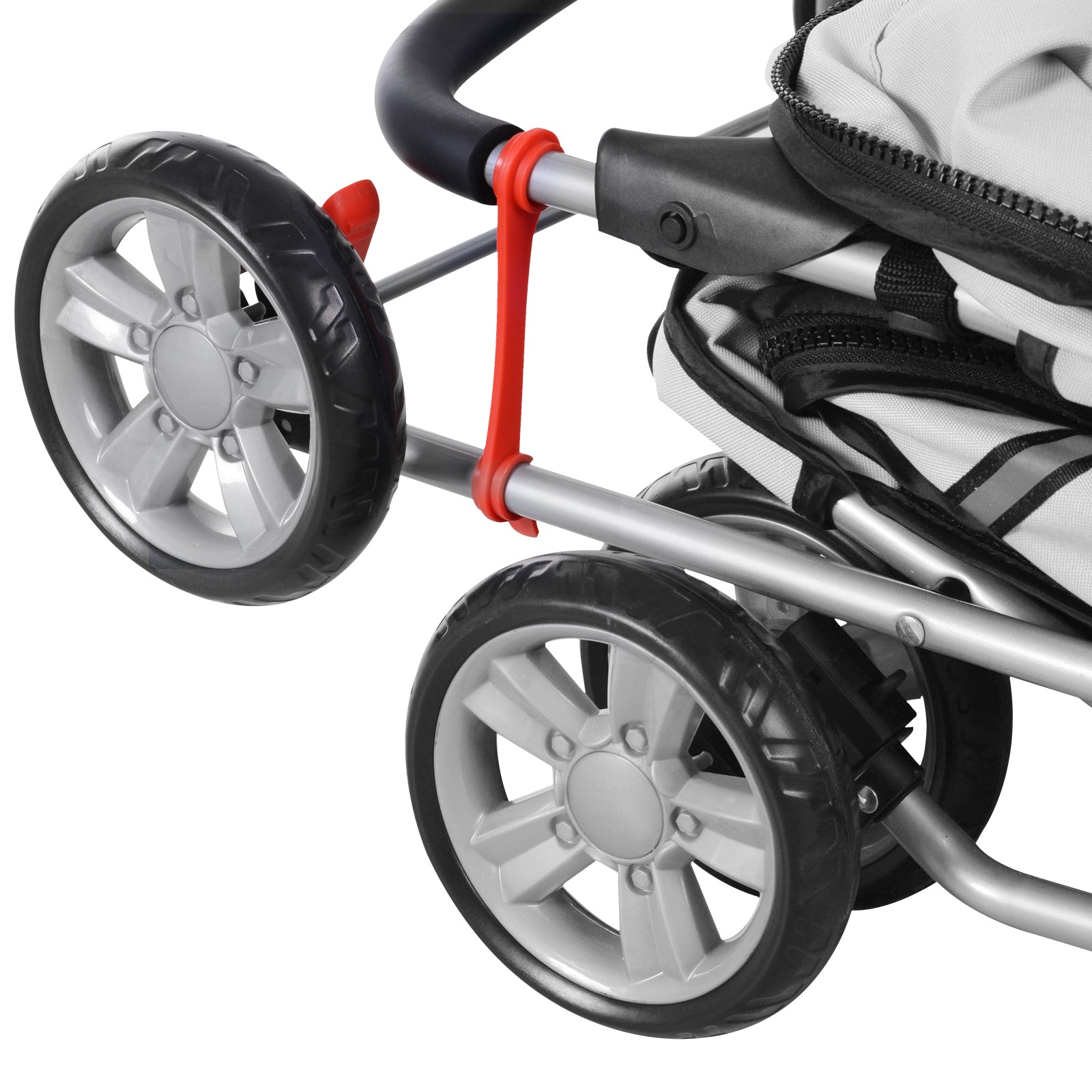 Pet Stroller Carrier Foldable Deluxe Jogger Walk Travel Dog Cat | Gray