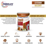 Insopaint Exterior Masonry Paint - Heat Reflecting, Insulating & Weatherproof Exterior Wall Protection | 5l | Matchstick