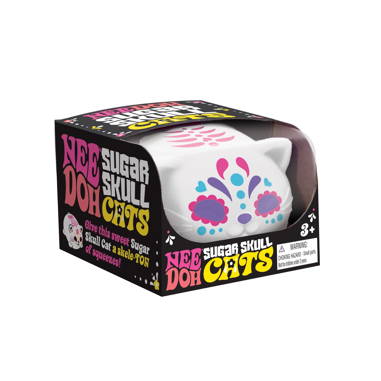 Needoh Sugar Skull Cats - Halloween Cat Fidget Toy