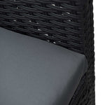 4 Piece Pe Rattan Sofa Set With Cushions | Black