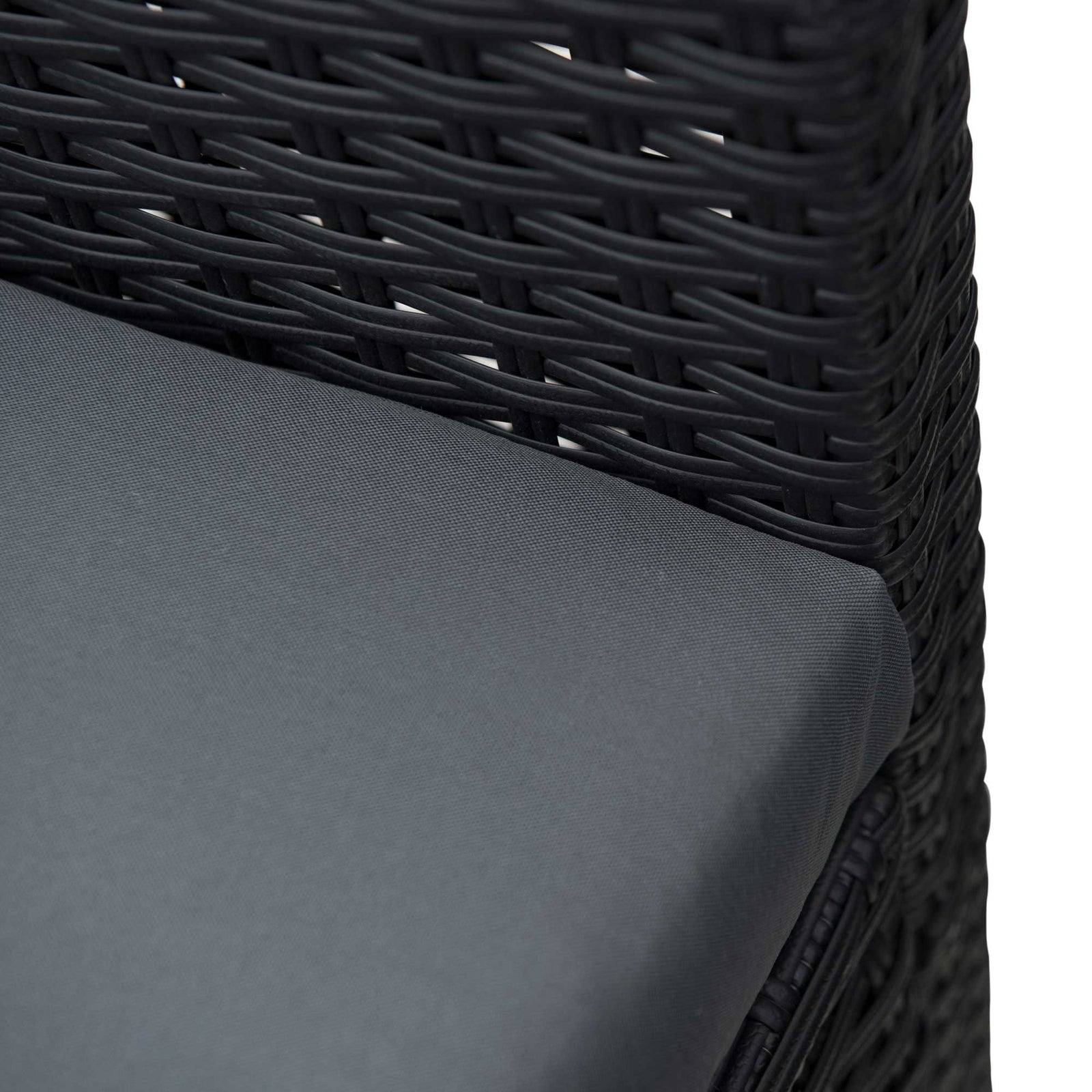 4 Piece Pe Rattan Sofa Set With Cushions | Black