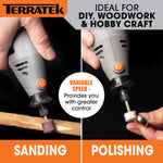Rotary Tool Kit 135w & Accessory Set Variable Speed 8000-33000rpm Ideal For Diy Woodwork & Hobby Craft Dremel Compatible | 234 Piece Kit + Case | Grey