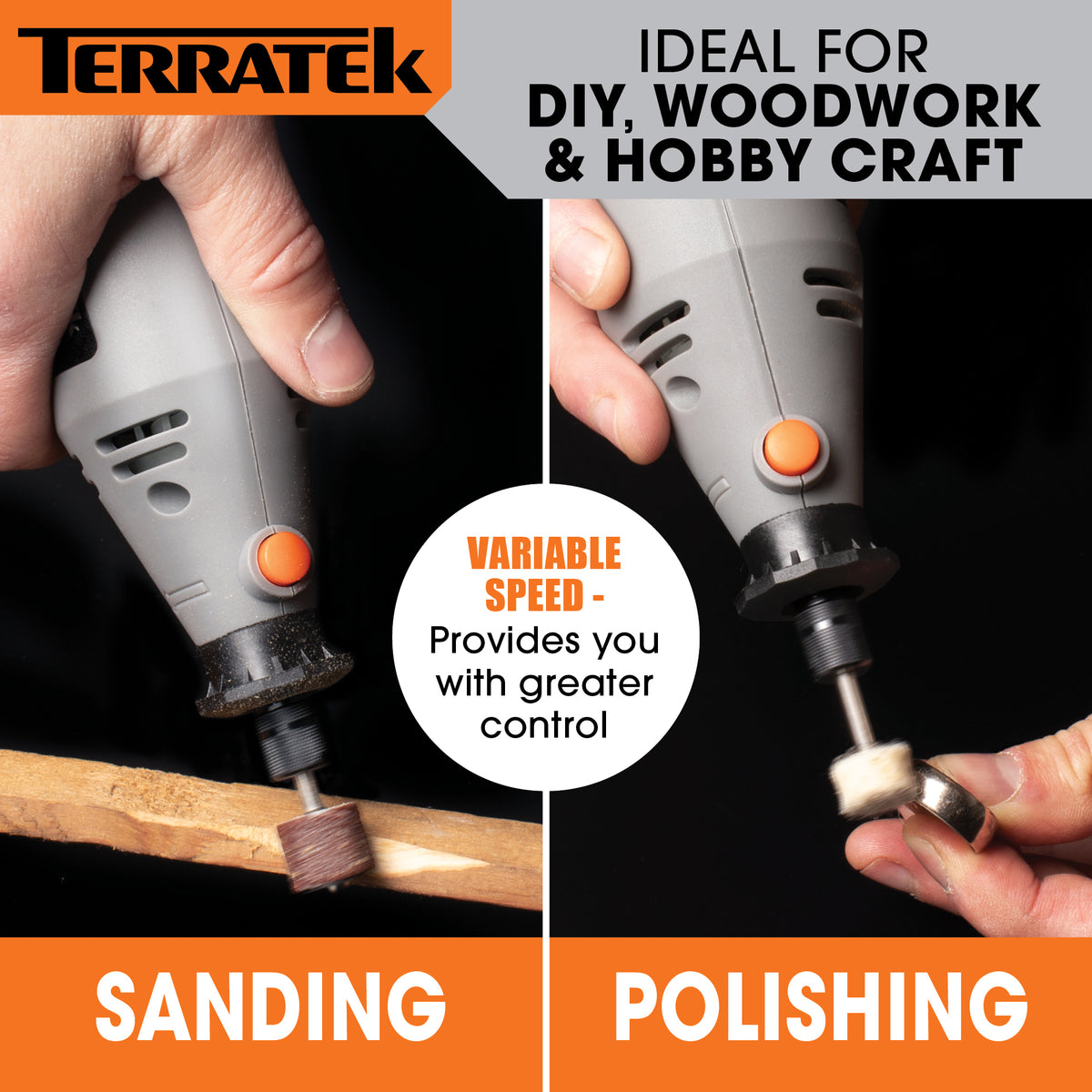 Rotary Tool Kit 135w & Accessory Set Variable Speed 8000-33000rpm Ideal For Diy Woodwork & Hobby Craft Dremel Compatible | 234 Piece Kit + Case | Grey