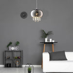 Starlight Chrome Pendant Lamp 1xe14 A Stunning Range With 22cm Glass Shades Housing Chrome Fitments And Gorgeous Crystals