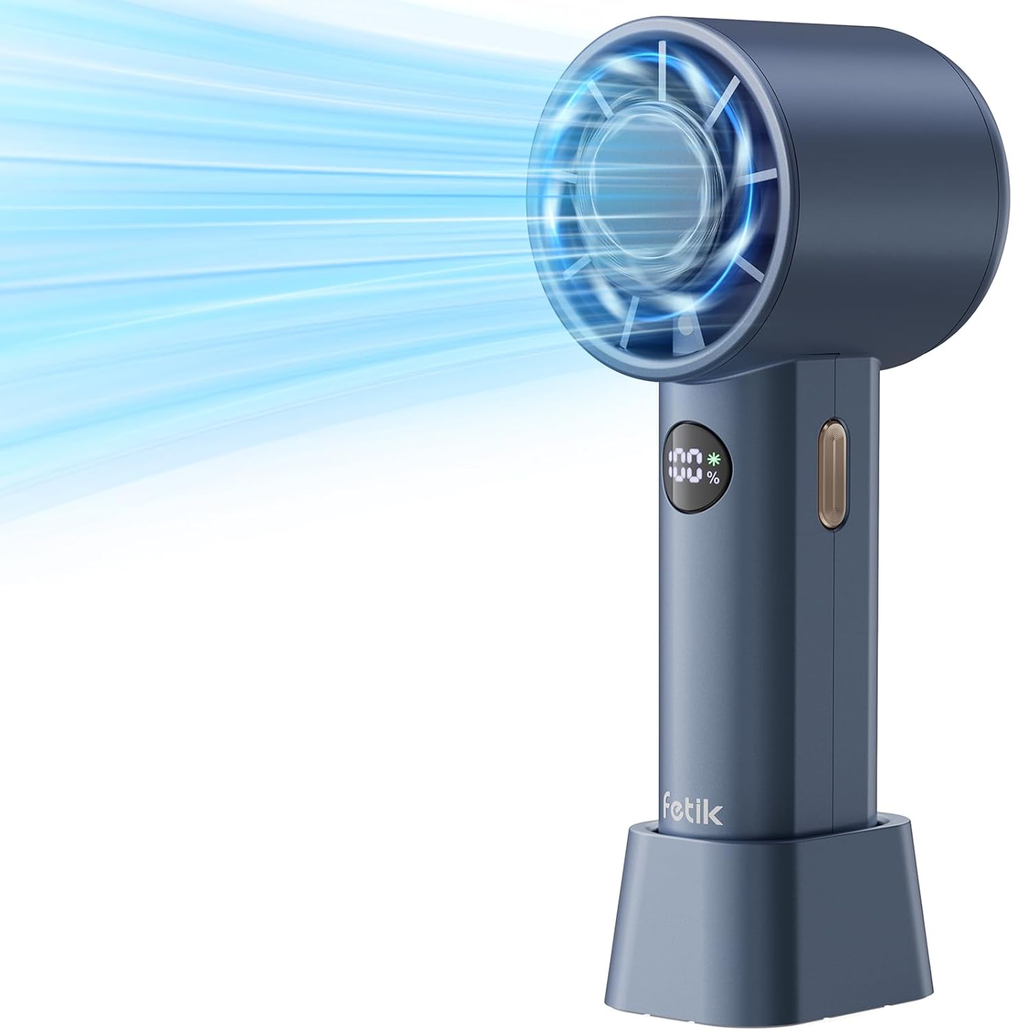 Portable Handheld Fan – 12h Long Battery Life, 3600mah Usb Rechargeable Mini Fan | Blue