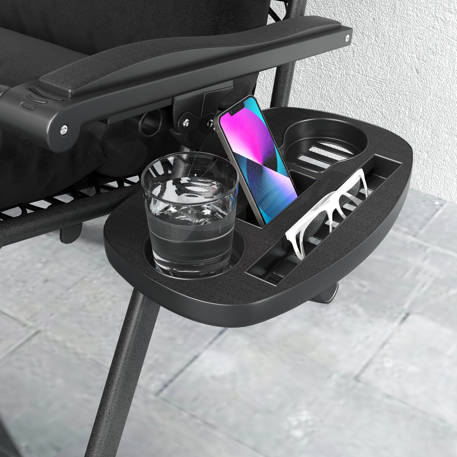 2 Pieces Zero Gravity Chairs, Reclining Folding Sun Lounger | Black