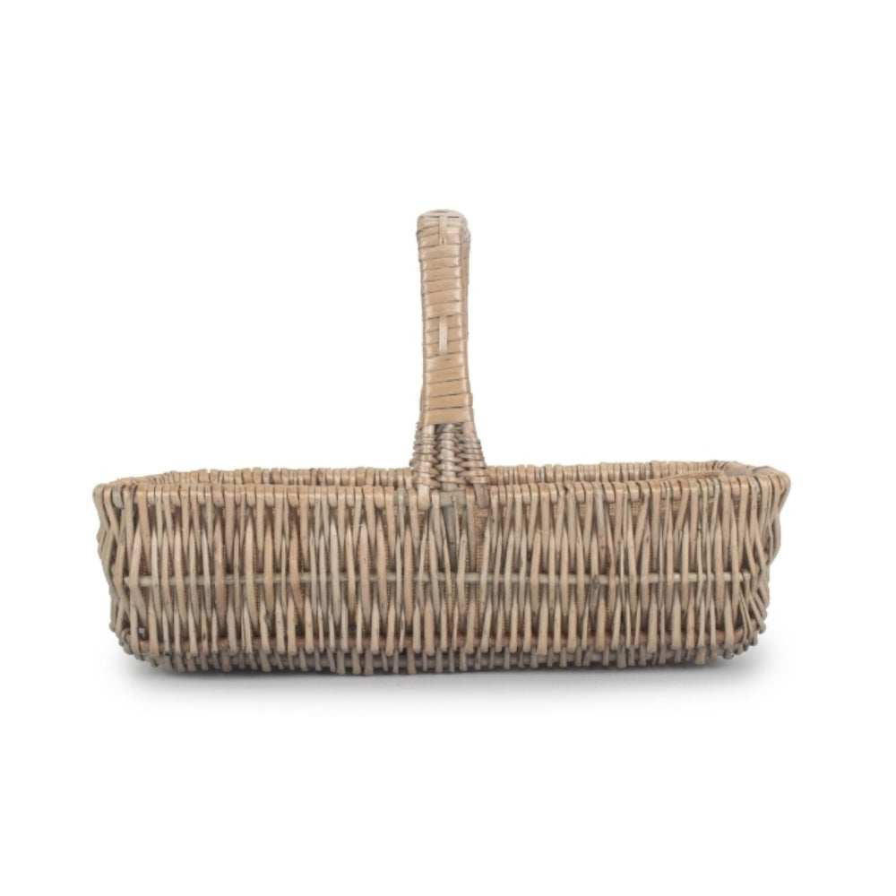 Wicker Rectangular Garden Trugs | Small | Brown