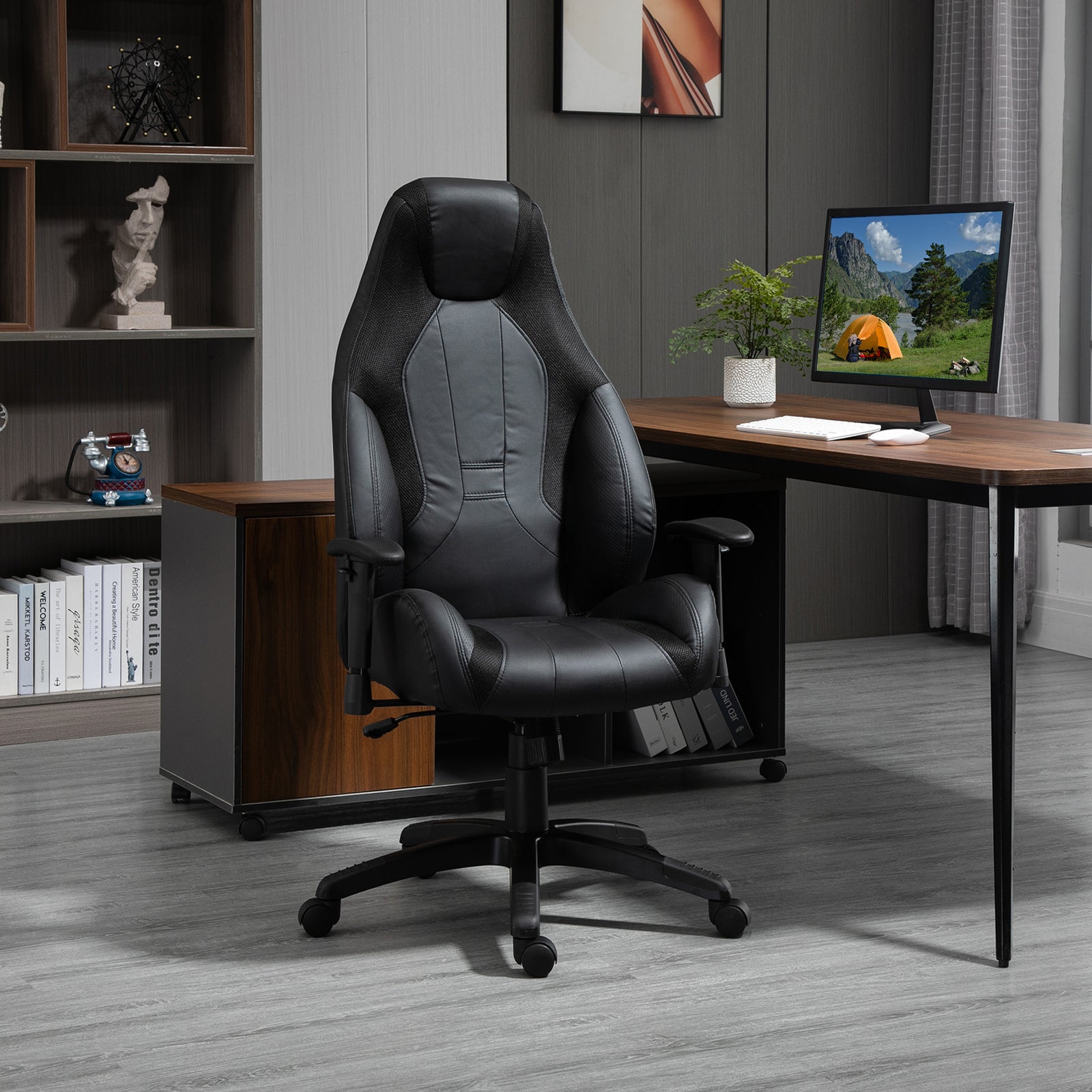 High Back Pu Office Swivel Chair