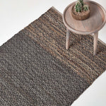 Recycled Leather Handwoven Herringbone Rug | 150cm x 240cm | Grey