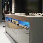 Shine Tv Unit 160cm With Led Lights | Dark Grey