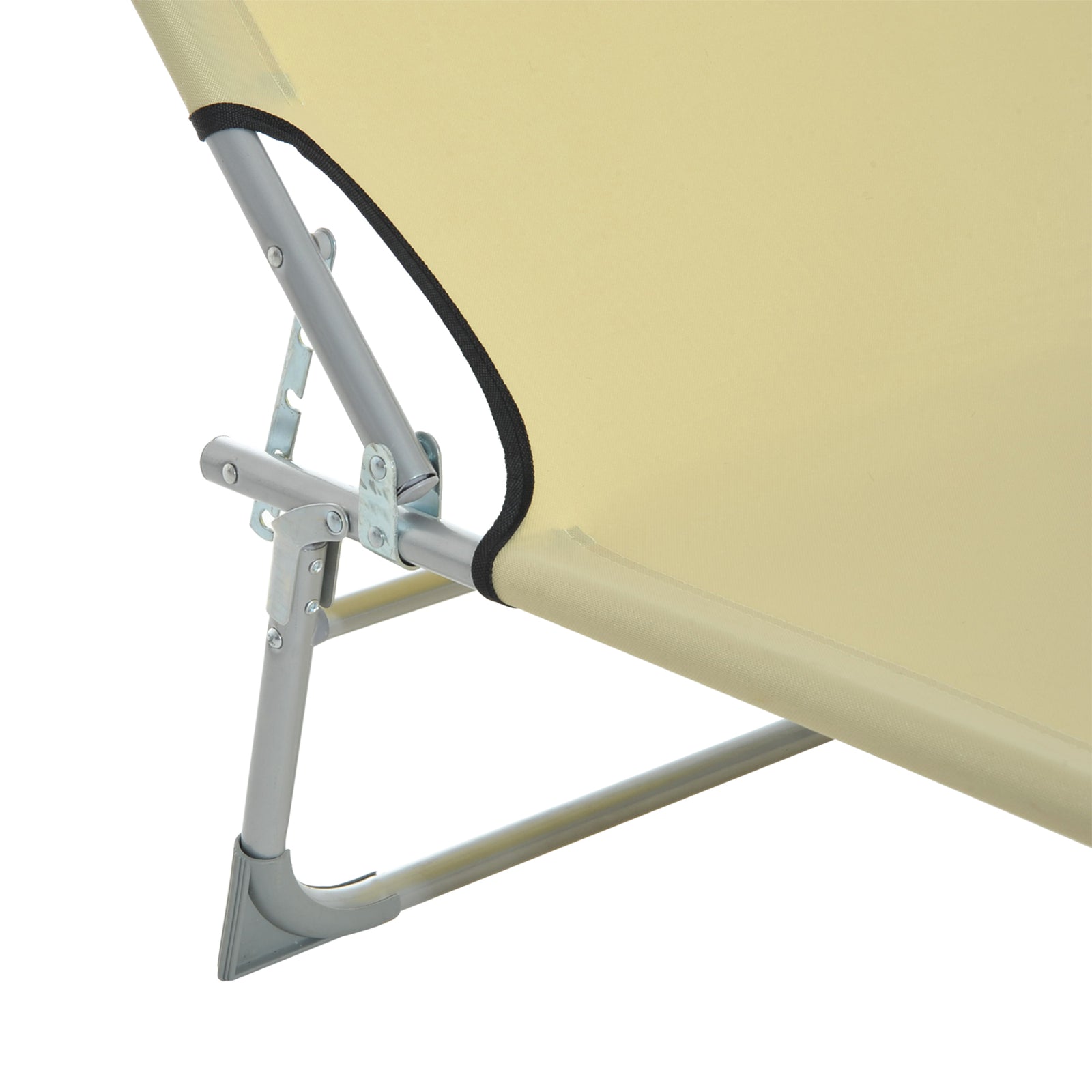 Portable Folding Camping Bed Lounger Army | Beige