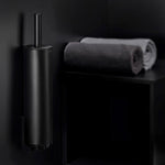 Toilet Brush, Black Matt, Freestanding Or Wall-mounted. Collection Bwc