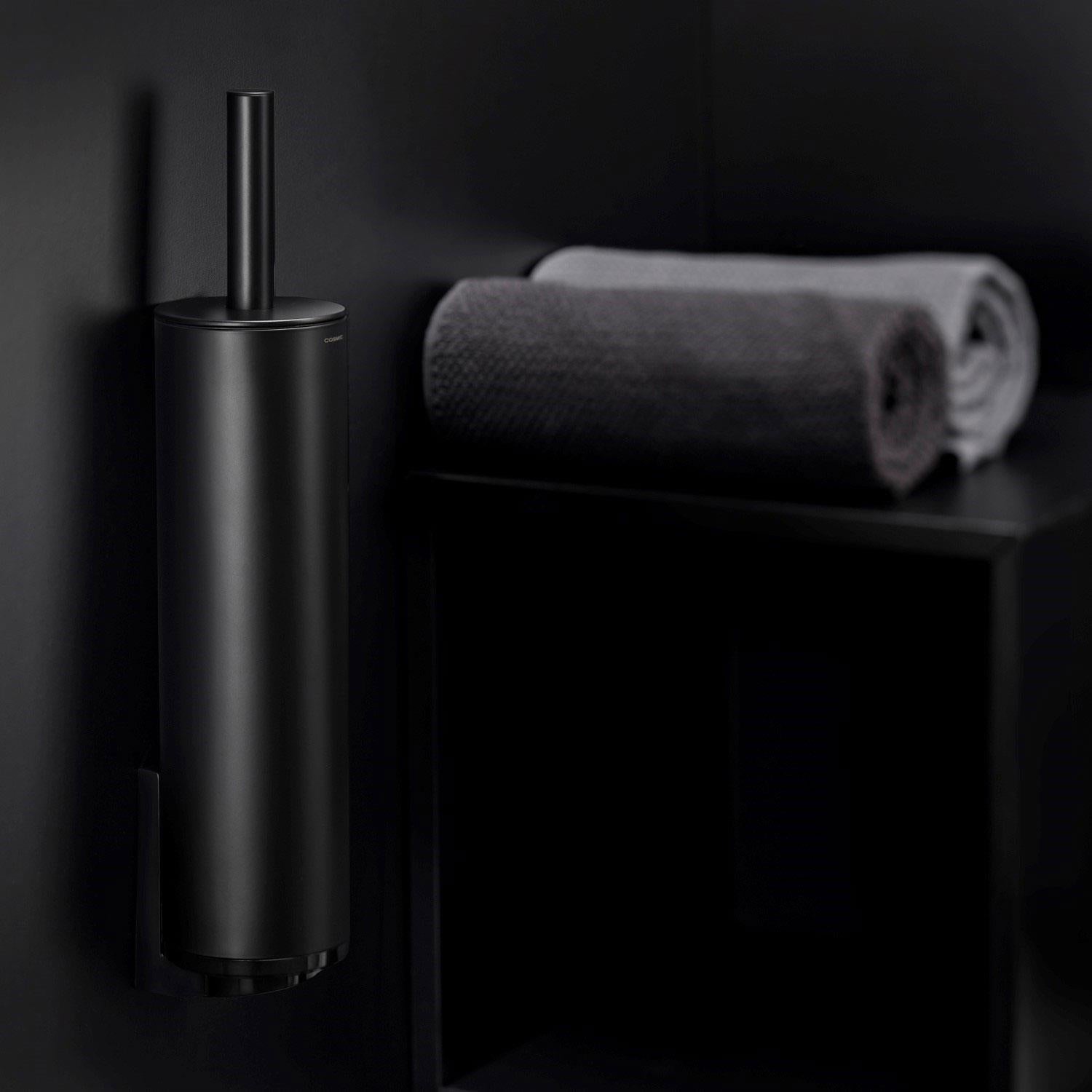 Toilet Brush, Black Matt, Freestanding Or Wall-mounted. Collection Bwc