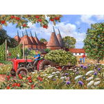 Oast Houses - Big 500 Piece Jigsaw Puzzle For Adults, With Extra Large Pieces