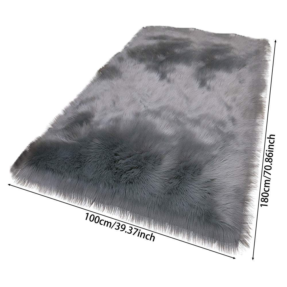 Retangular Super Soft Shaggy Area Rug | Large | Grey