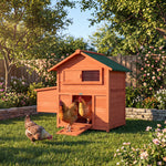 PawHut Chicken Coop, Wooden Hen House With Nesting Box, Pull-out Tray