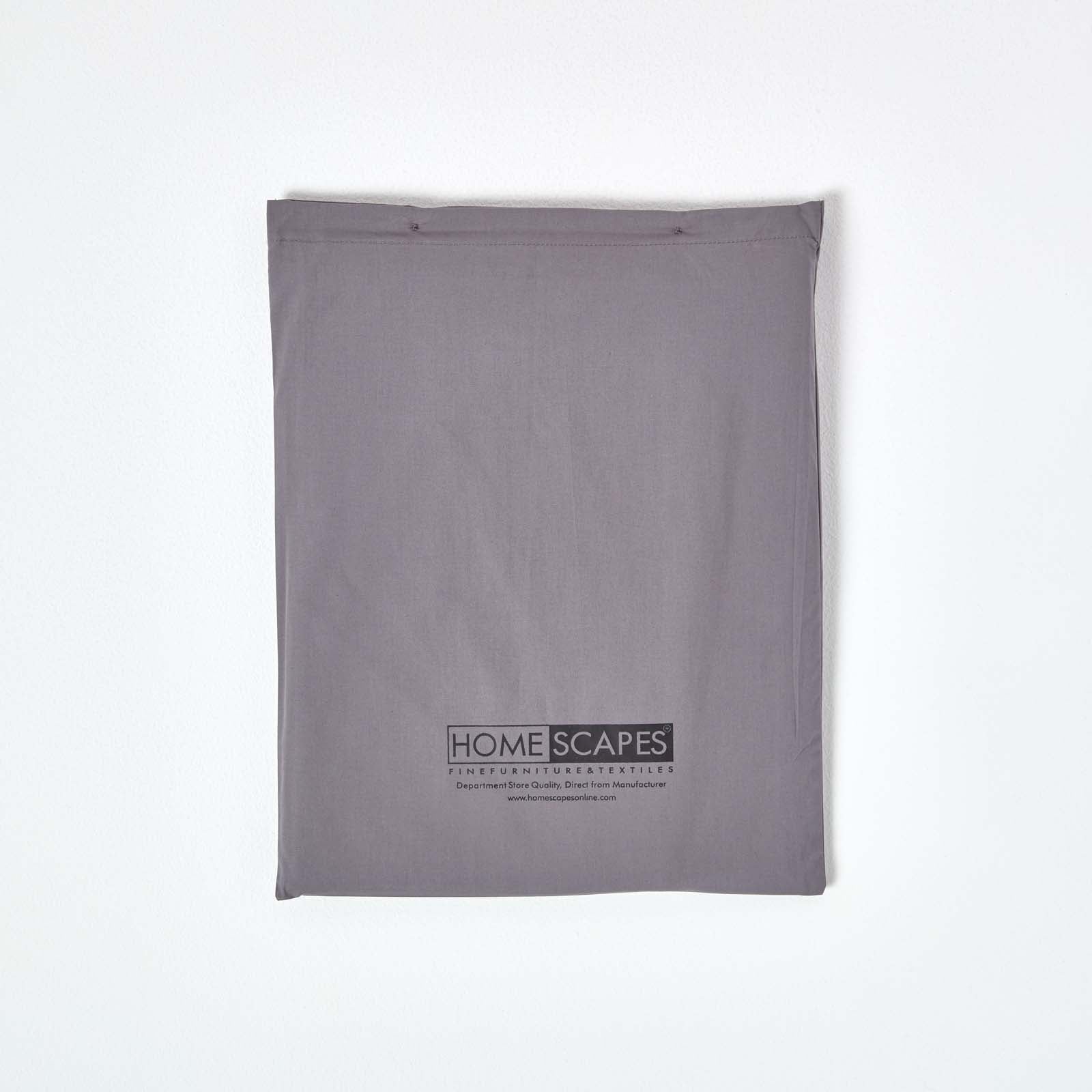 Egyptian Cotton Duvet Cover With Pillowcase, 200 Tc | Double | Dark Grey