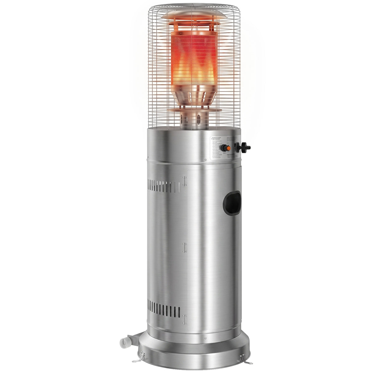 Gas Patio Heater, 13 Kw Portable Propane Outdoor Heater, Silver