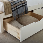 Chester White Wooden Bed With 4 Storage Drawers | Double | White