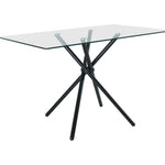 Stylish Miami Dining Table Set With 4 Velvet Amelia Chairs | Grey