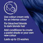 Live Ultra 2in1 Bright Permanentcolour Hairdye,095 Electric Blue 3x