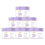 Body + Mind Smoothing Body Scrub, French Lavender & Oat Milk, 295ml | Set-of-6