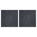 Stomp Stone Square Rubber Stepping Stones - Slate | Set of 2 | Slate
