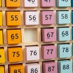 Wooden Number Counting Tray - 100 Piece Maths Game