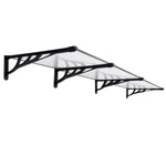 270cm W X 90cm D X 28cm H Door Window Awning Canopy Rain Cover
