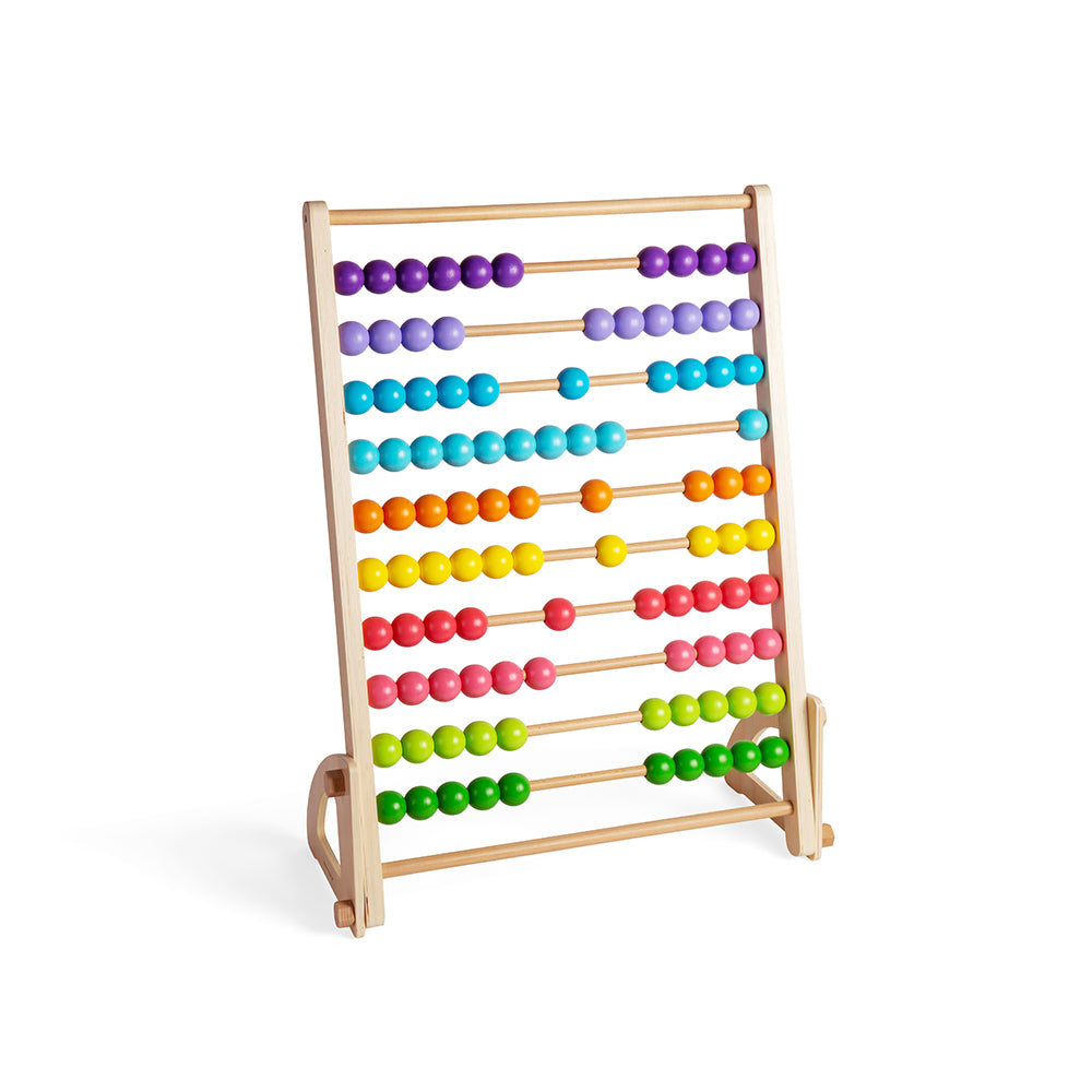Giant Wooden Abacus, 10 Rows With 10 Beans, 91cm Tall