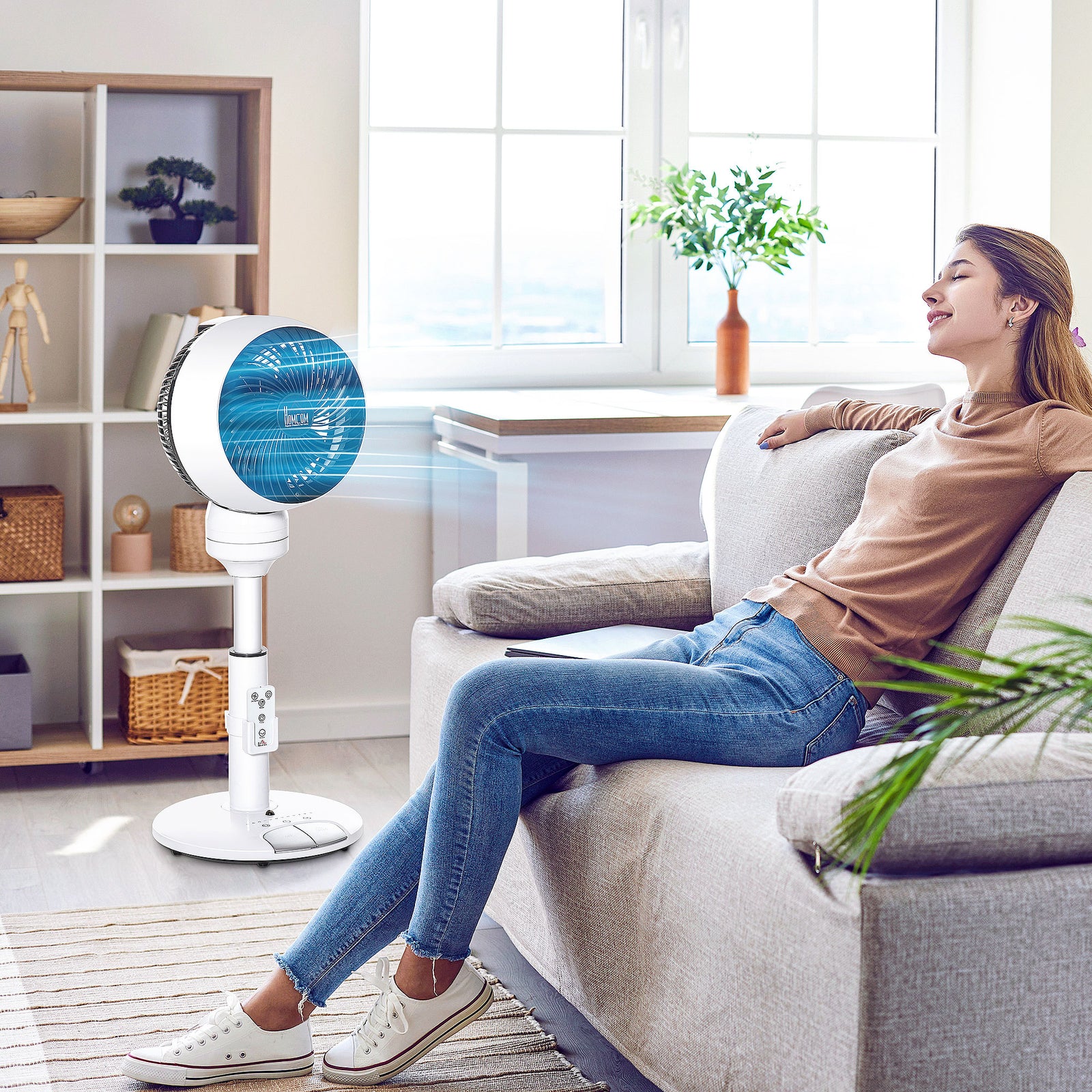 9 Inch Height Adjustable Air Circulator Fan With 9 Setting | One Size | Black
