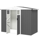 8 X 4 Ft Garden Storage Shed, Outdoor Metal Shed | Dark Gray