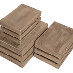 Oak Effect Wooden Packing Crate | Small | Brown