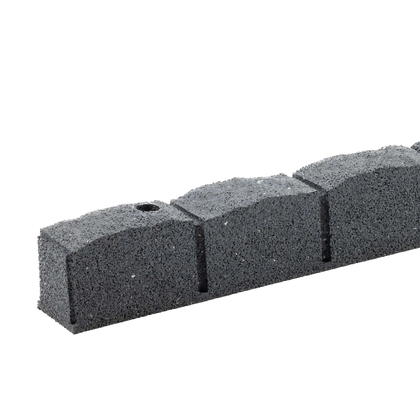 Roman Stone Recycled Rubber Lawn Border Edging | Set of 24 | Gray