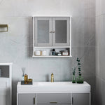 Wall Mounted Mirror Cabinet W/ Double Mirror Doors