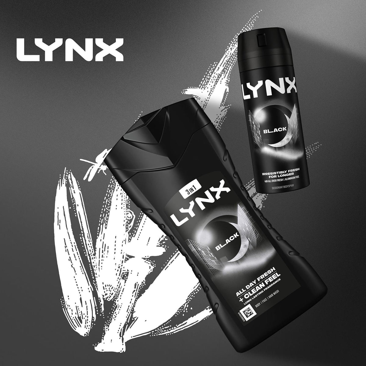 Black 12h Refreshing Fragrance Shower Gel Body Wash For Men, 225ml | Set of 36