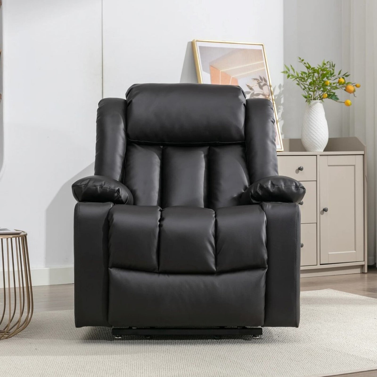 Sheridan Dual Motor Electric Riser Recliner With Massage And Heat | Black