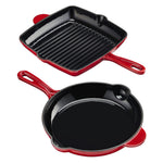 Cooks Professional 5 Piece Cast Iron Casserole Dish, Frying Pan & Skillet Set